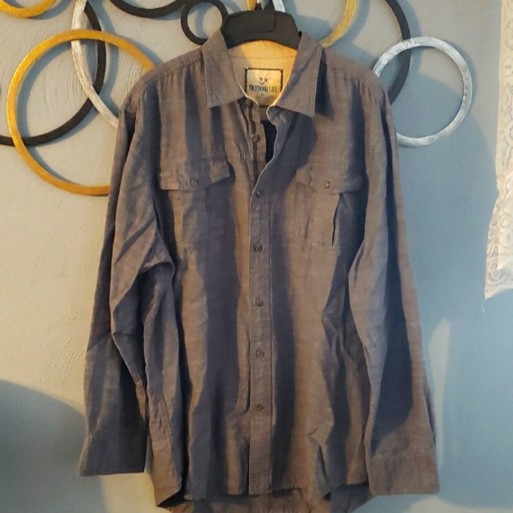 Mens Outdoor Life Button Shirt - XL
